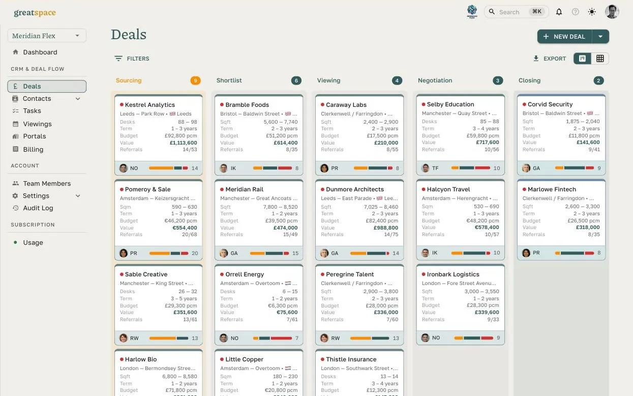 Manage Deals from Brief to Billing