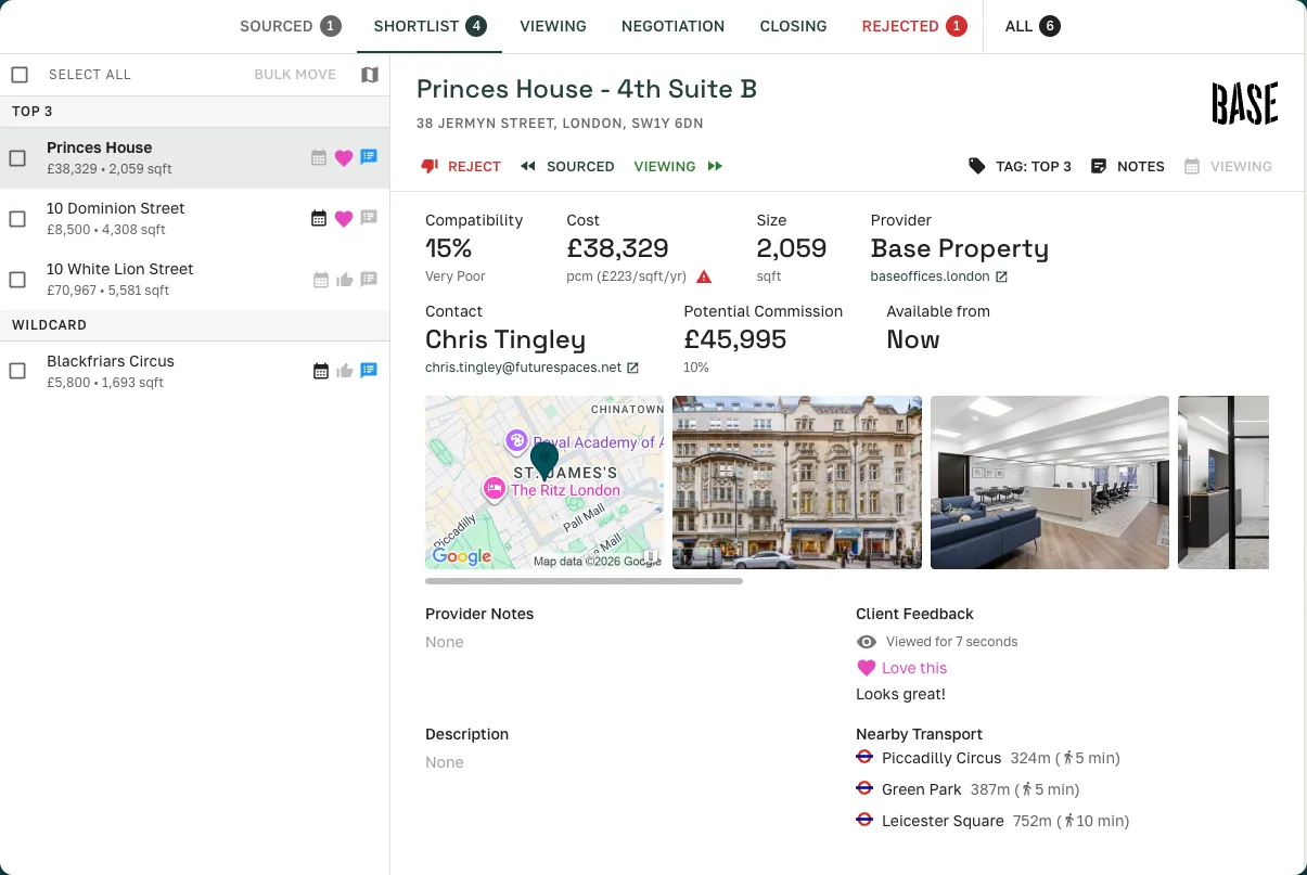 Comparing structured workspace responses side by side