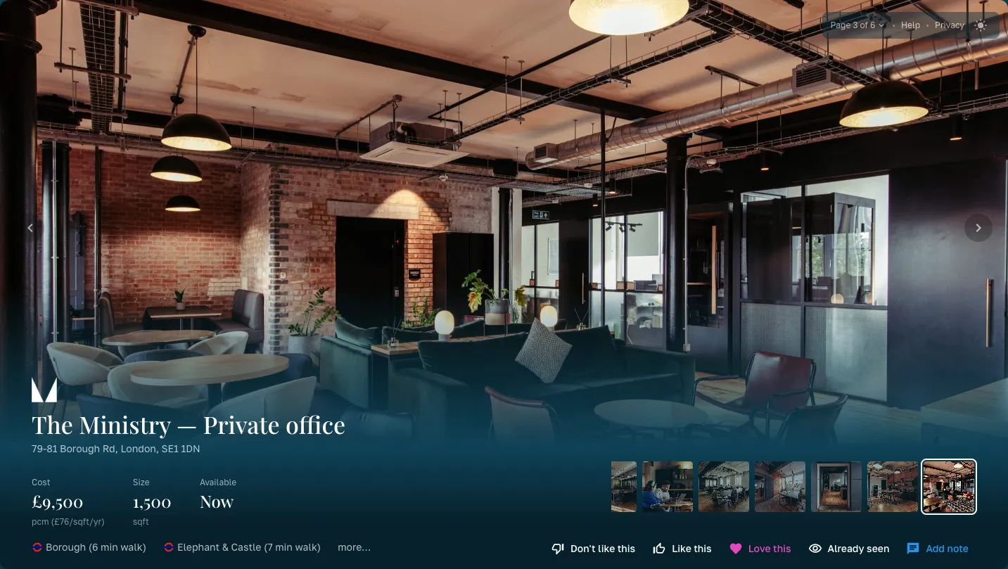 Interactive branded client presentation in Great Space